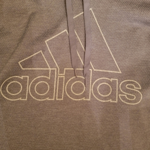 Adidas Cropped Hoodie ClimaWarm Sweatshirt Gray Women’s Size Small (8-10) - Picture 3 of 8
